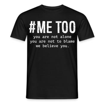 Moi aussi tu n’es pas seul tu n’es pas à m’en vouloir - T-shirt homme - noir - Devant - AI Model Male 178 light (178cm)