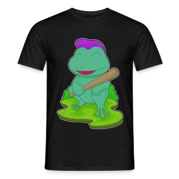 Grenouille Baseball Batte de Baseball - T-shirt homme - noir - Devant - AI Model Male 178 light (178cm)