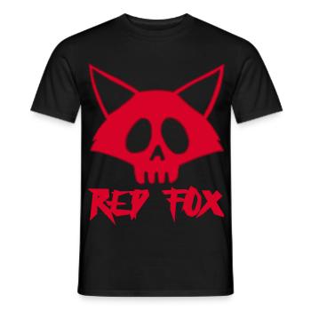 Crâne de renard rouge - T-shirt homme - noir - Devant - AI Model Male 178 light (178cm)