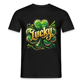 Trèfle de la Saint-Patrick Happy Gift - T-shirt homme - noir - Devant - AI Model Male 178 light (178cm)