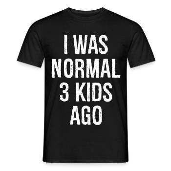 J’avais un âge normal de 3 enfants - T-shirt homme - noir - Devant - AI Model Male 178 light (178cm)