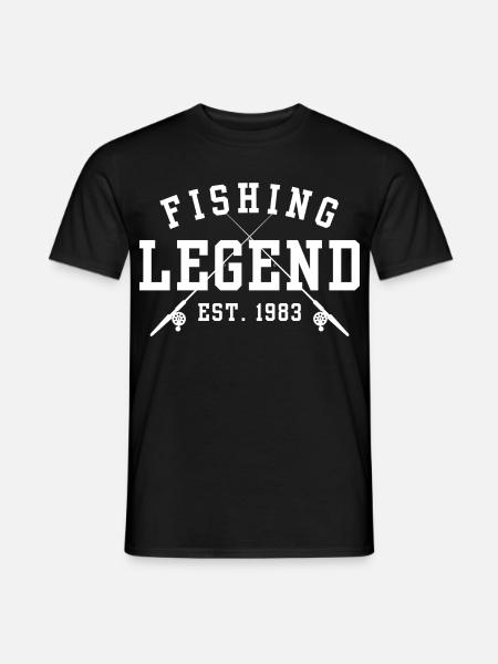 Fishing Legend Est 1983 - Men's T-Shirt - black