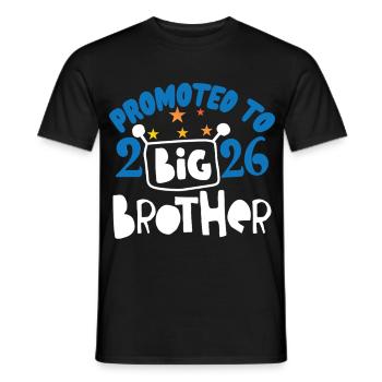 Promoted To Big Brother is 2026 - Big Brother 2026 - Men's T-Shirt - black - Front - AI Model Male 178 light (178cm)