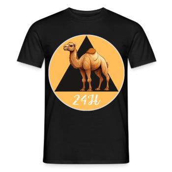 Kamel 24h - Männer T-Shirt - Schwarz - Vorne - AI Model Male 178 light (178cm)