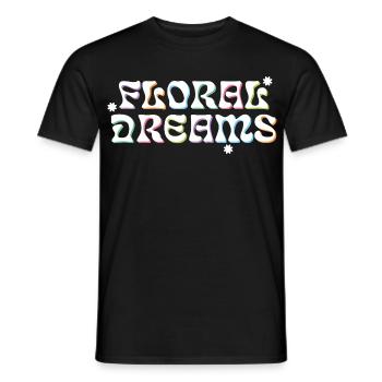 Floral Dreams Retro Style - Men's T-Shirt - black - Front - AI Model Male 178 light (178cm)