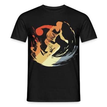 Vintage Basketballer - Männer T-Shirt - Schwarz - Vorne - AI Model Male 178 light (178cm)