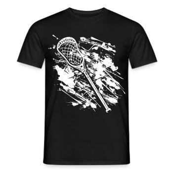 Graffiti de batte de crosse - T-shirt homme - noir - Devant - AI Model Male 178 light (178cm)