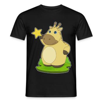 Giraffe Star - Men's T-Shirt - black - Front - AI Model Male 178 light (178cm)
