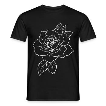 Roses - Fleurs - Fleurs - Dicton - T-shirt homme - noir - Devant - AI Model Male 178 light (178cm)