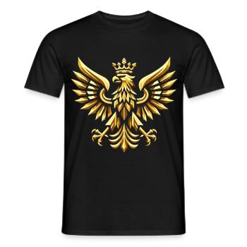 Pologne Polska aigle or drapeau épique cadeau - T-shirt homme - noir - Devant - AI Model Male 178 light (178cm)