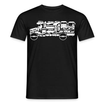 Bus Silhouette - Men's T-Shirt - black - Front - AI Model Male 178 light (178cm)