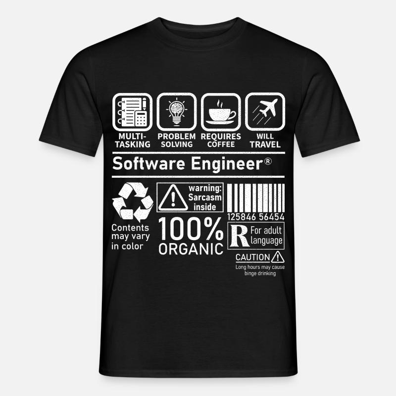 software engineer multi tasking problem solving - Men's T-Shirt - black