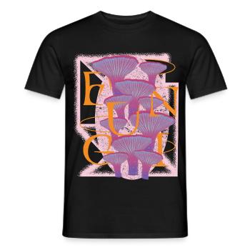 Psychedelic Fungi Bloom - Männer T-Shirt - Schwarz - Vorne - AI Model Male 178 light (178cm)