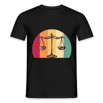 Avocat Avocat Jura Balance de Justice Vintage - T-shirt homme - noir - Devant - AI Model Male 178 light (178cm)