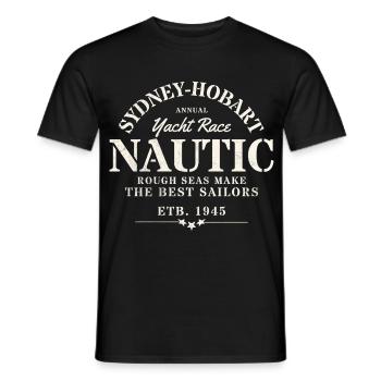 Nautische Konstruktion Baujahr 1945 - Männer T-Shirt - Schwarz - Vorne - AI Model Male 178 light (178cm)