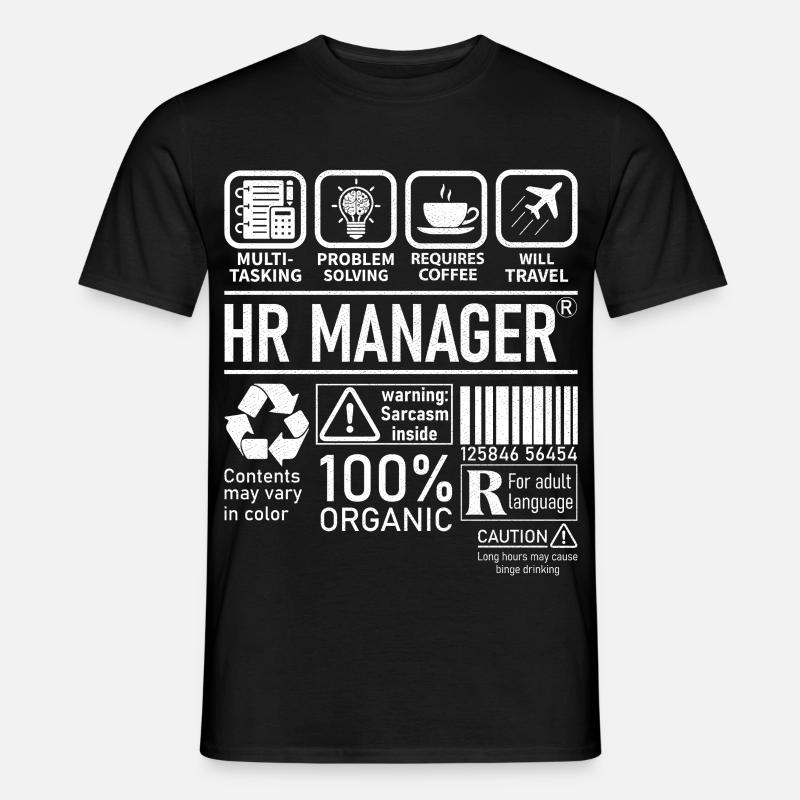 Hr Manager multi tasking problem solving - Men's T-Shirt - black