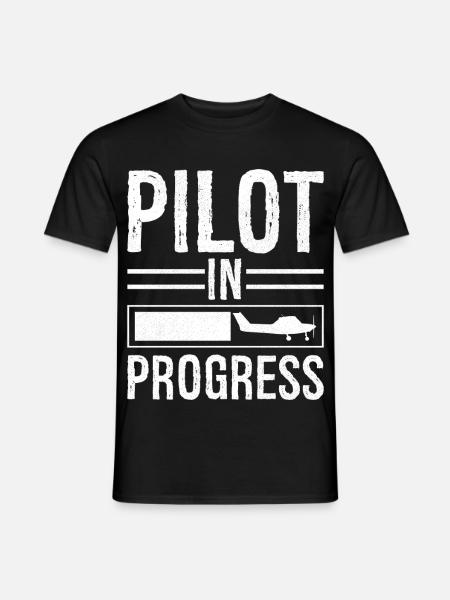 Pilot In progress - Men's T-Shirt - black