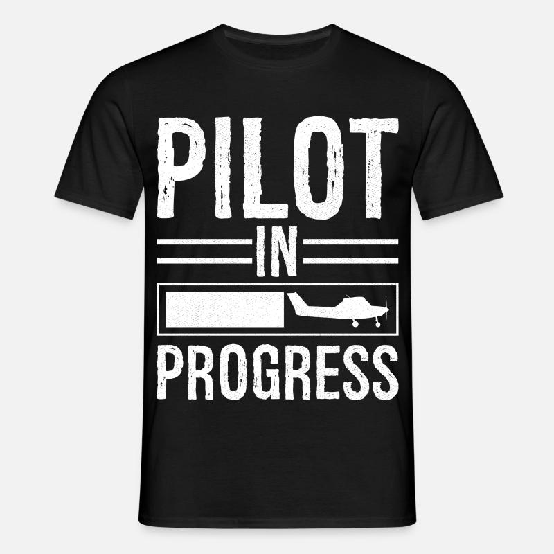 Pilot In progress - Männer T-Shirt - Schwarz