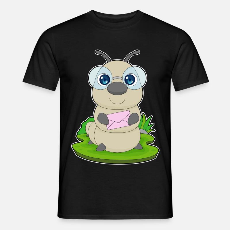 Raupe Brief - Männer T-Shirt - Schwarz