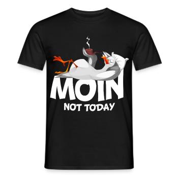 Moin Möwe Vogel Hafen Küste Faul - Männer T-Shirt - Schwarz - Vorne - AI Model Male 178 light (178cm)