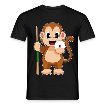 Queue de billard Monkey - T-shirt homme - noir - Devant - AI Model Male 178 light (178cm)
