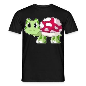 Turtle Mushroom - Men's T-Shirt - black - Front - AI Model Male 178 light (178cm)