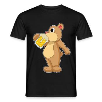 Bär Beer - Men's T-Shirt - black - Front - AI Model Male 178 light (178cm)