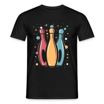 Vintage Kegeln - Männer T-Shirt - Schwarz - Vorne - AI Model Male 178 light (178cm)