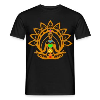 Chakra meditation - Männer T-Shirt - Schwarz - Vorne - AI Model Male 178 light (178cm)