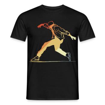 Retro Breakdancing - Men's T-Shirt - black - Front - AI Model Male 178 light (178cm)