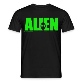 Alien Shadow - Men's T-Shirt - black - Front - AI Model Male 178 light (178cm)