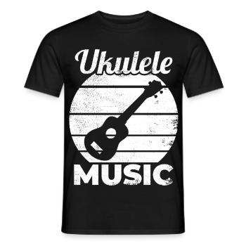 Lustige Ukulele Musik - Männer T-Shirt - Schwarz - Vorne - AI Model Male 178 light (178cm)