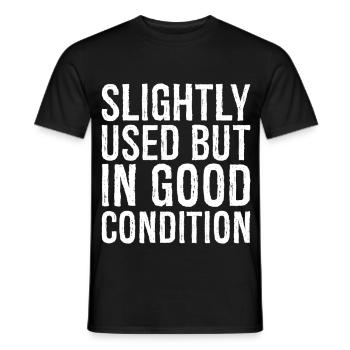 slightly used but in good condition - Men's T-Shirt - black - Front - AI Model Male 178 light (178cm)