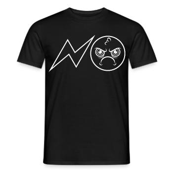 NO / Nope / No / Never / No - Men's T-Shirt - black - Front - AI Model Male 178 light (178cm)