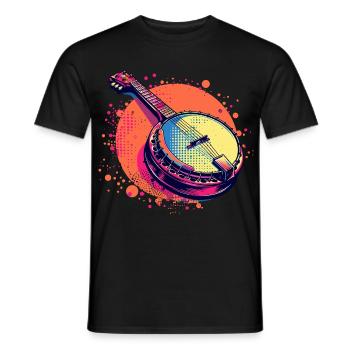 Look banjo comique - T-shirt homme - noir - Devant - AI Model Male 178 light (178cm)