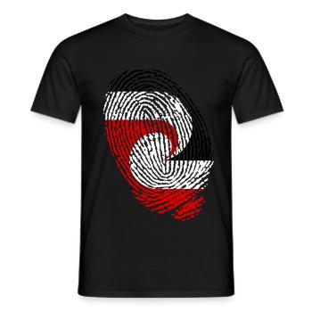 Fingerabdrücke der Maori-Flagge, Neuseeland - Männer T-Shirt - Schwarz - Vorne - AI Model Male 178 light (178cm)