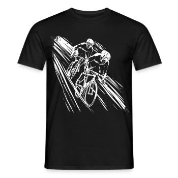 Cyclists Graphic - Men's T-Shirt - black - Front - AI Model Male 178 light (178cm)