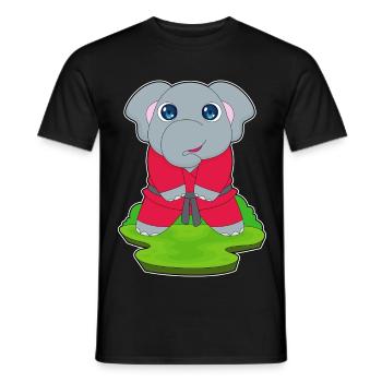 Elephant Karate Martial Arts - Men's T-Shirt - black - Front - AI Model Male 178 light (178cm)