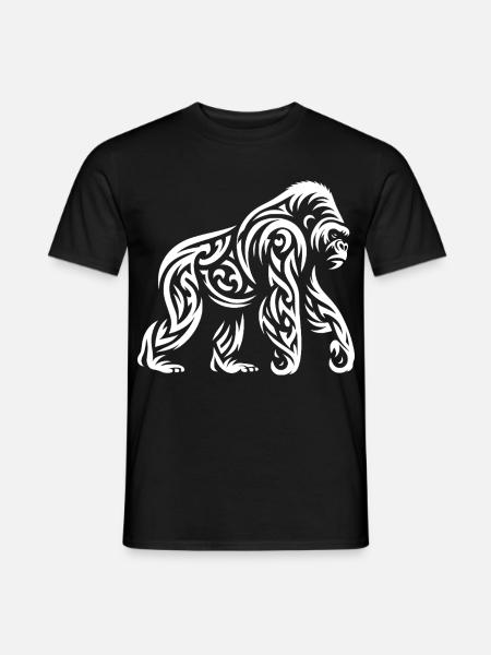 Gorille tribal - T-shirt homme - noir