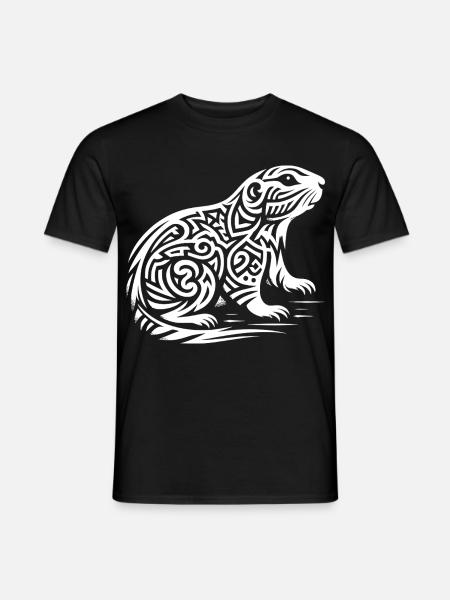 Chien de prairie tribal - T-shirt homme - noir