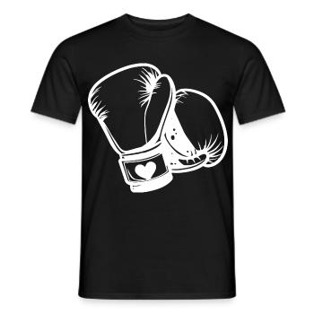 Croquis de gants de boxe - T-shirt homme - noir - Devant - AI Model Male 178 light (178cm)