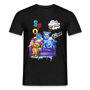 Besiege den inneren Schweinhund. Sport oder Sofa? - Männer T-Shirt - Schwarz - Vorne - AI Model Male 178 light (178cm)