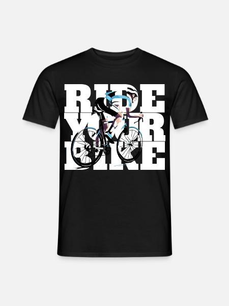 Ride your bike - für alle, die Rad lieben - Männer T-Shirt - Schwarz