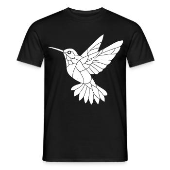 White Hummingbird - Men's T-Shirt - black - Front - AI Model Male 178 light (178cm)