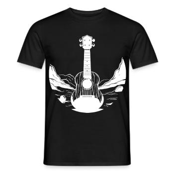 Ukulele Grafik - Männer T-Shirt - Schwarz - Vorne - AI Model Male 178 light (178cm)