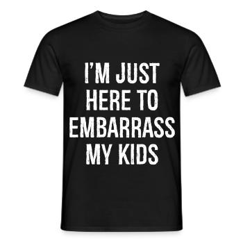 Je suis juste ici pour embarrasser mes enfants - T-shirt homme - noir - Devant - AI Model Male 178 light (178cm)