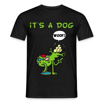 C'est un chien - T-shirt homme - noir - Devant - AI Model Male 178 light (178cm)