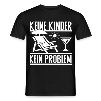 Keine Kinder Kein Problem – Kinderfreier Lifestyle - Männer T-Shirt - Schwarz - Vorne - AI Model Male 178 light (178cm)