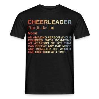 Cheerleader Dictionary - Men's T-Shirt - black - Front - AI Model Male 178 light (178cm)