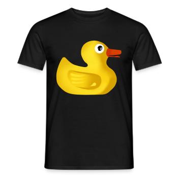Süße Quietscheente - Männer T-Shirt - Schwarz - Vorne - AI Model Male 178 light (178cm)